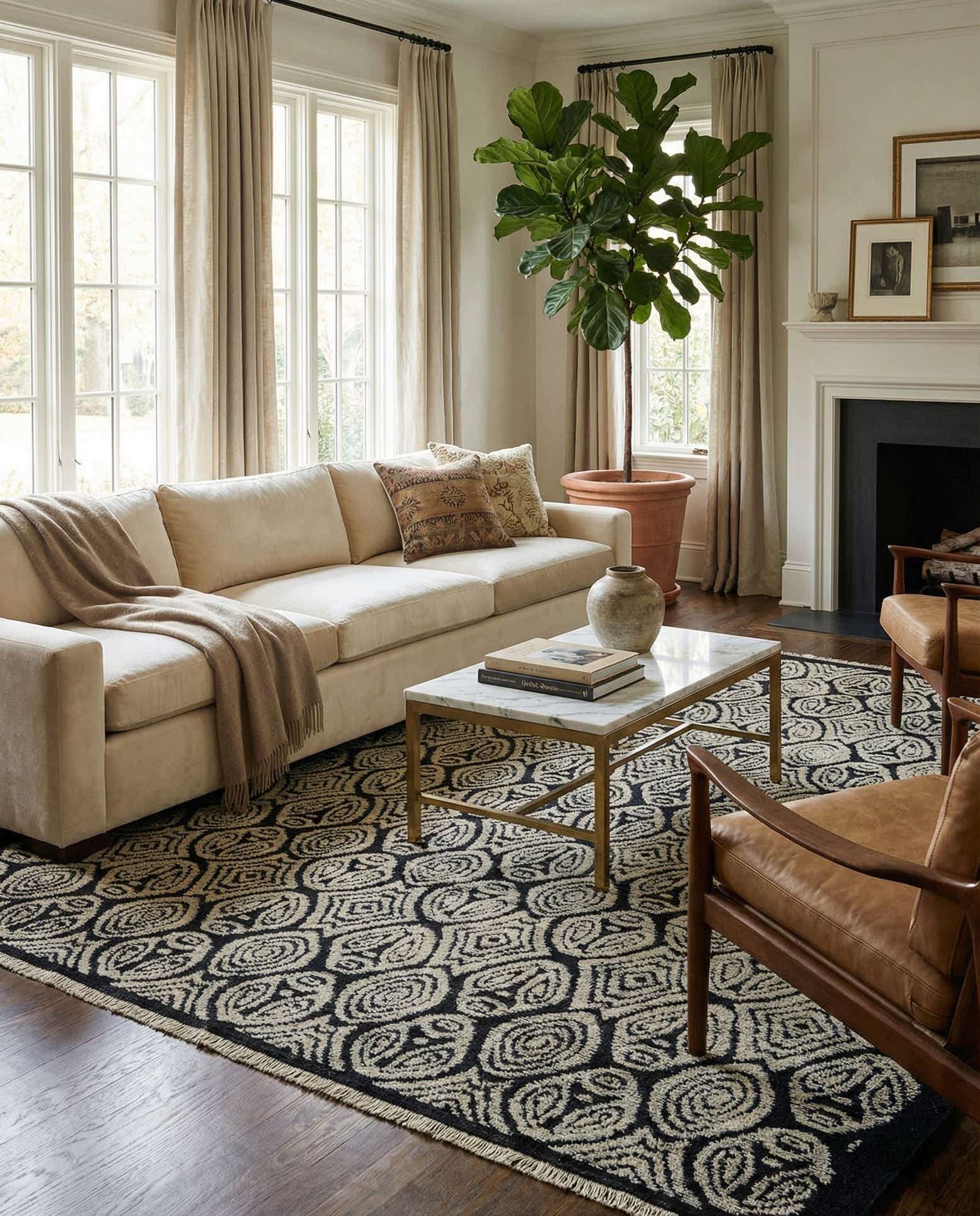 8' 4 x 10' 3 Hand Knotted Darya Wool Rug