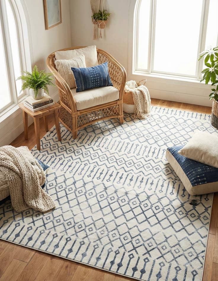 Detail image of 10' x 13' Bohemian Trellis Rug