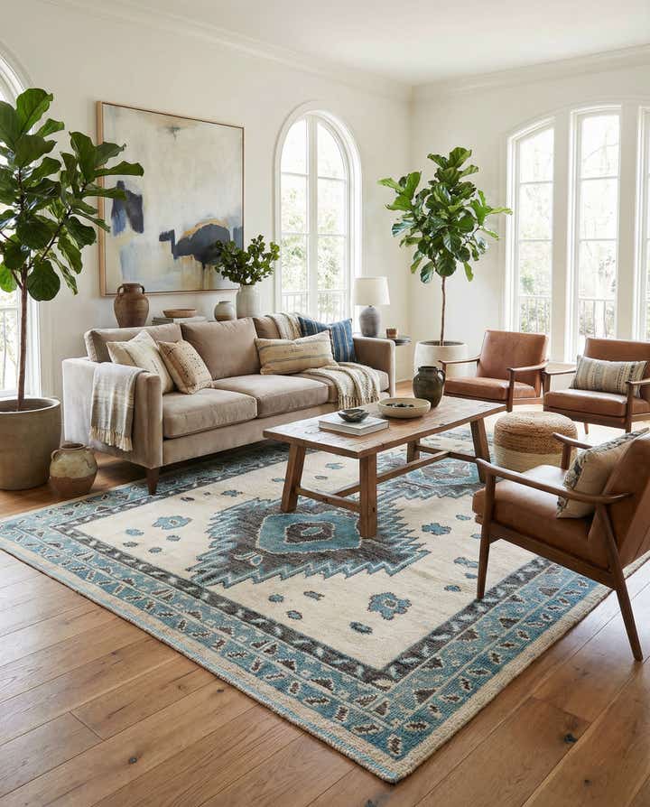 7' 8 x 10' 1 Hand Knotted Moroccan Wool Rug