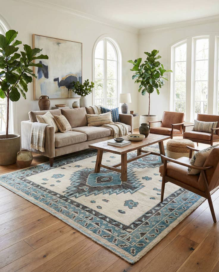 Detail image of 7' 8 x 10' 1 Hand Knotted Moroccan Wool Rug