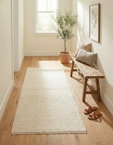 2' 7 x 6' 1 Hand Knotted Moroccan Wool Runner Rug