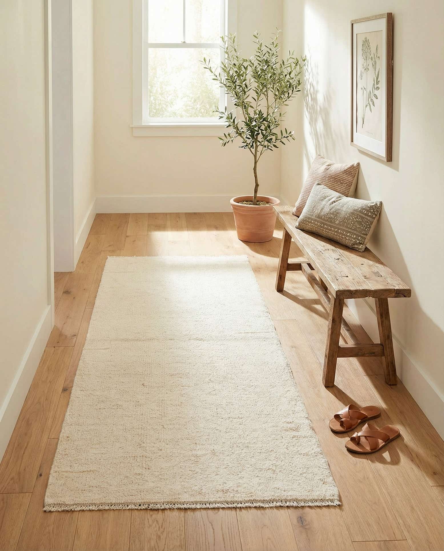 2' 7 x 6' 1 Hand Knotted Moroccan Wool Runner Rug