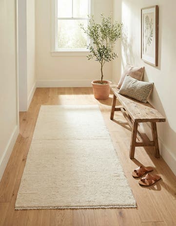 2' 7 x 6' 1 Hand Knotted Moroccan Wool Runner Rug