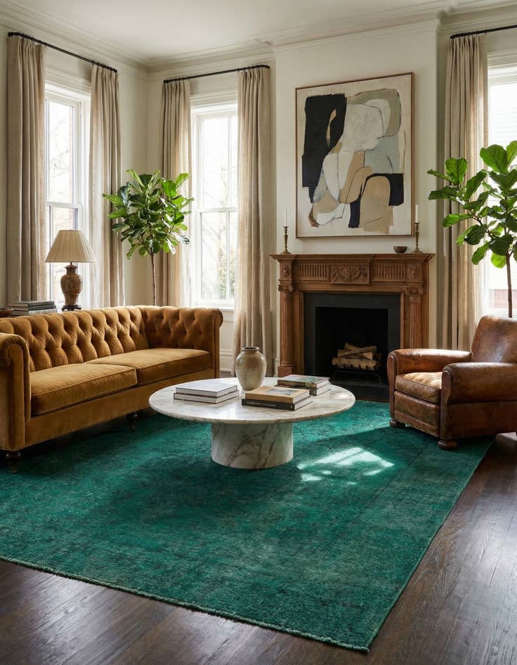 Detail image of 6' 6 x 8' 8  Hand Knotted Ultra Vintage Persian Wool Rug