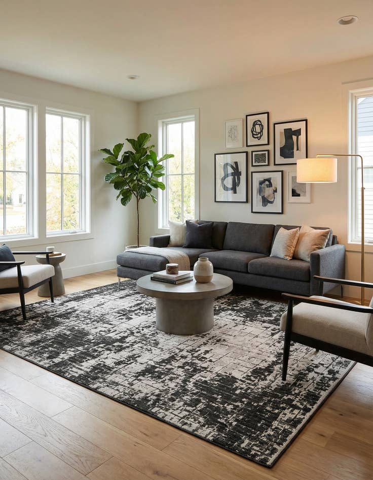 Detail image of 7' x 10'  Washable Modern Indoor / Outdoor Rug