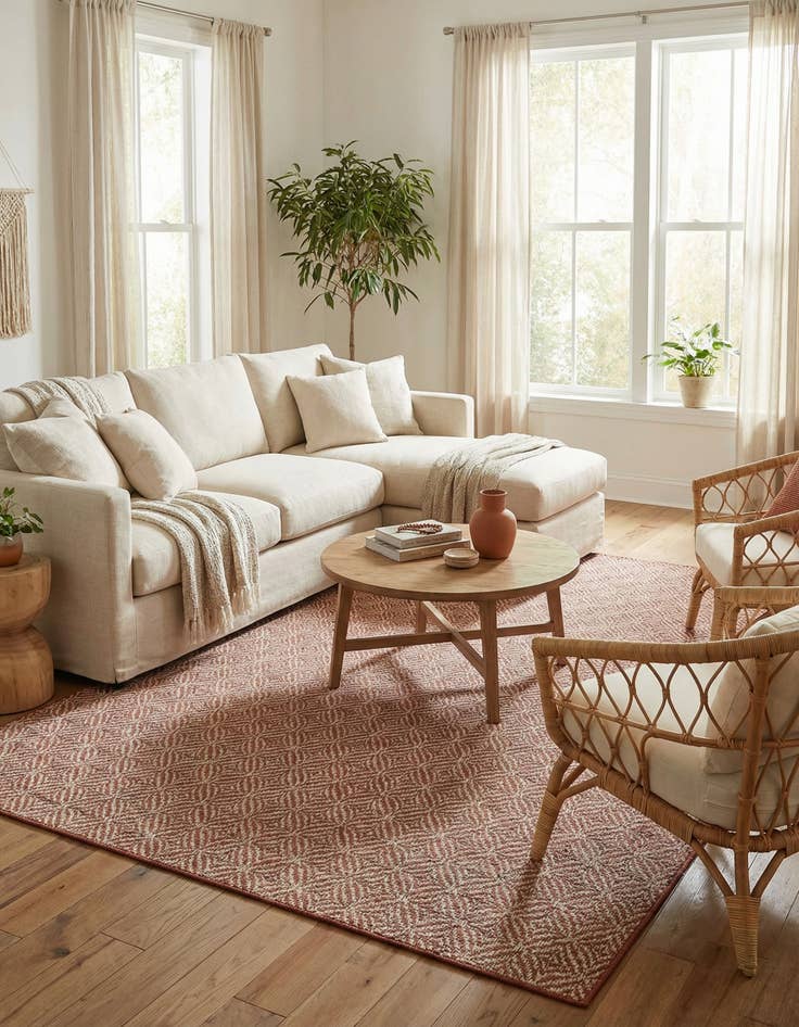 Detail image of 7' x 10'  Washable Trellis Indoor / Outdoor Rug