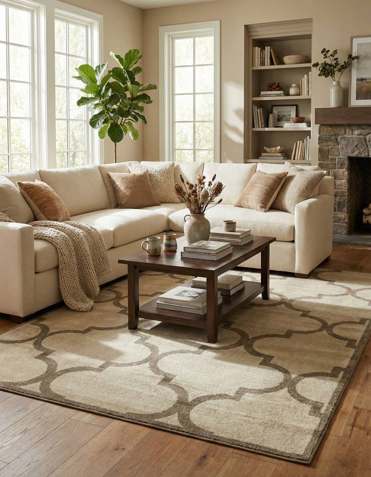 Detail image of 9' x 12' Trellis Rug