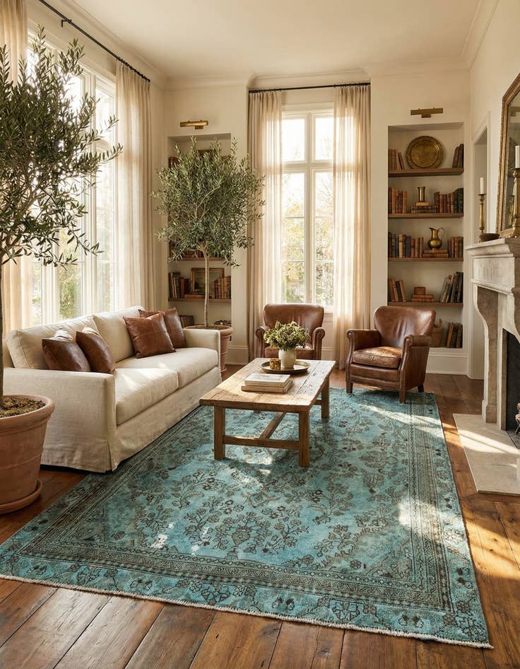 Detail image of 6' 5 x 9' Vintage Rug