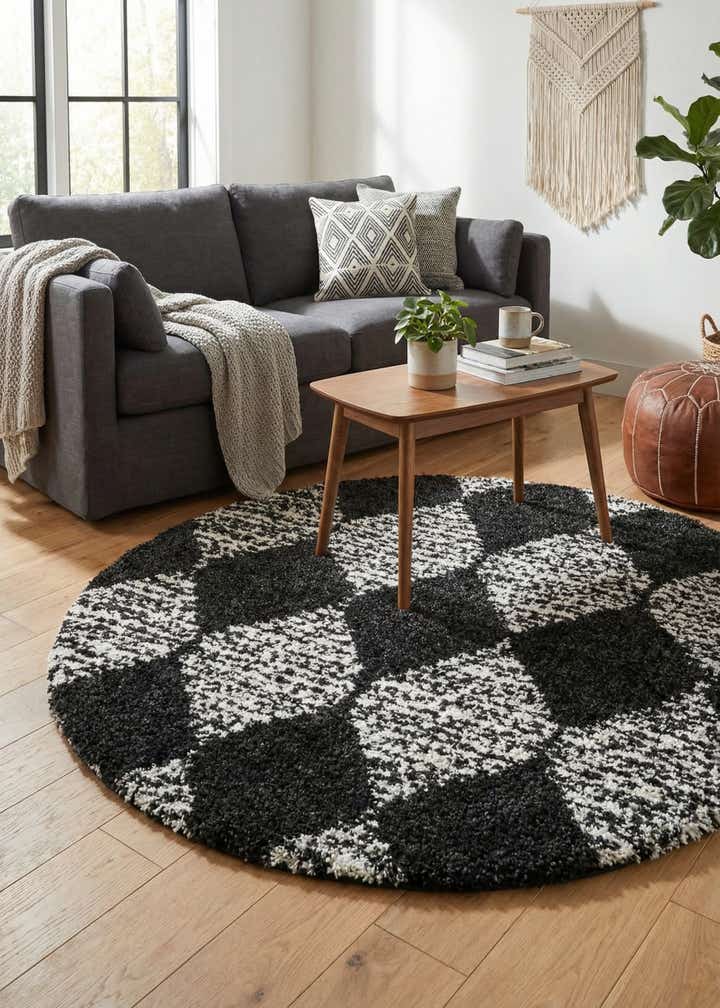 5' 3 x 5' 3 Serenity Shag Round Rug