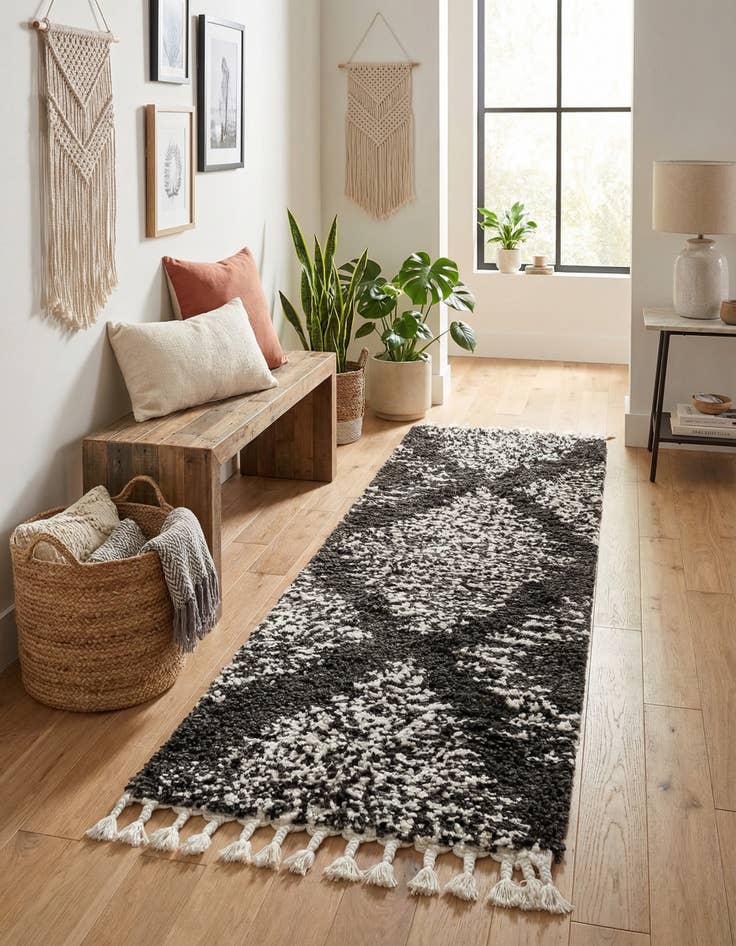 Detail image of 2' x 8' Serenity Shag Runner Rug