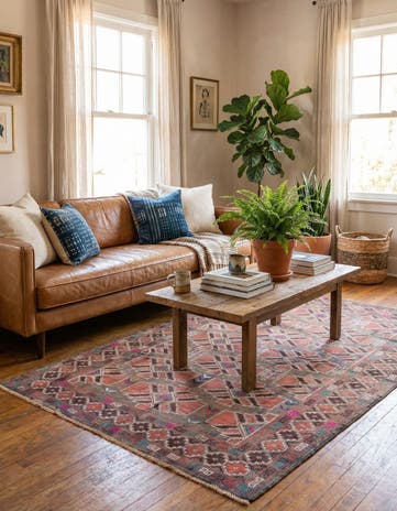 3' 9 x 6' 6 Hand Knotted Ultra Vintage Persian Wool Rug