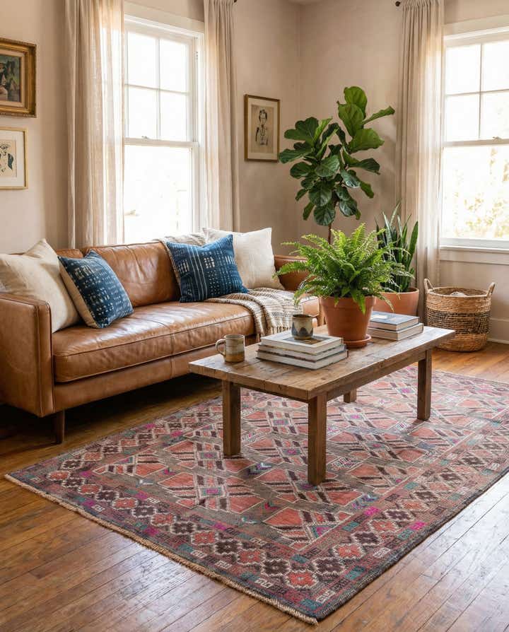 3' 9 x 6' 6 Hand Knotted Ultra Vintage Persian Wool Rug