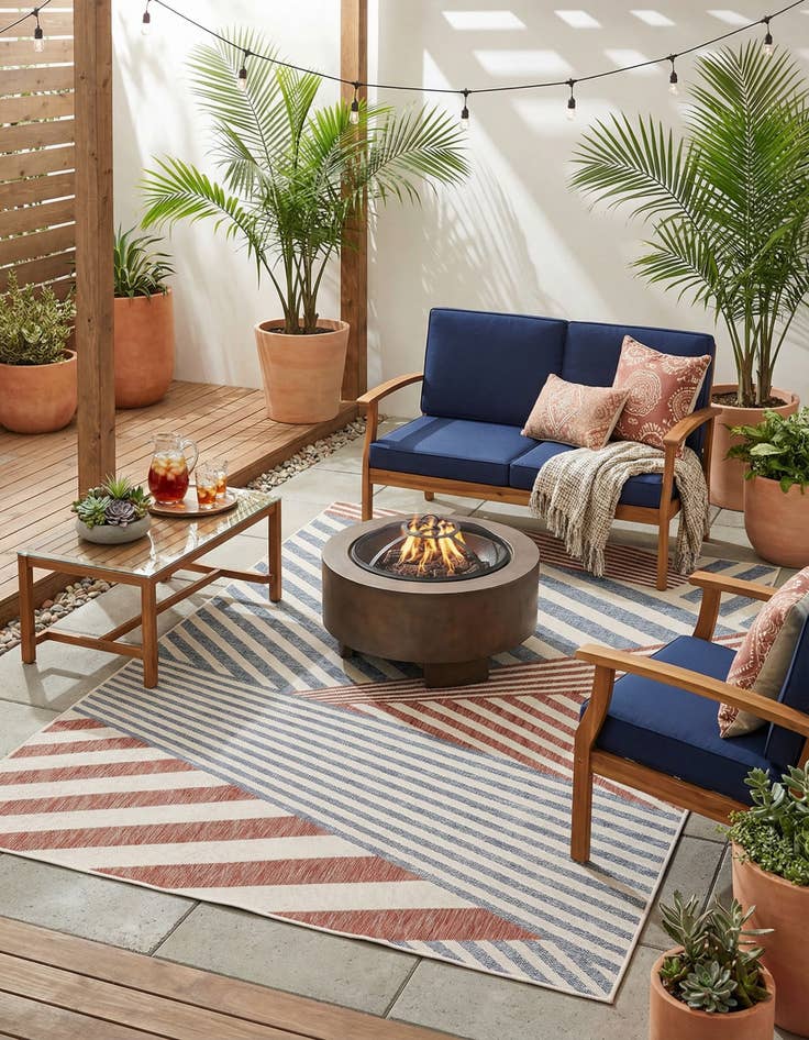 Detail image of  6' x 9'  Washable Jill Zarin Indoor / Outdoor Rug