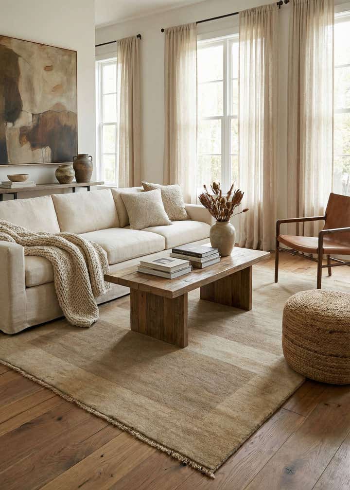 5' x 8' 1 Hand Knotted Modern Ziegler Wool Rug