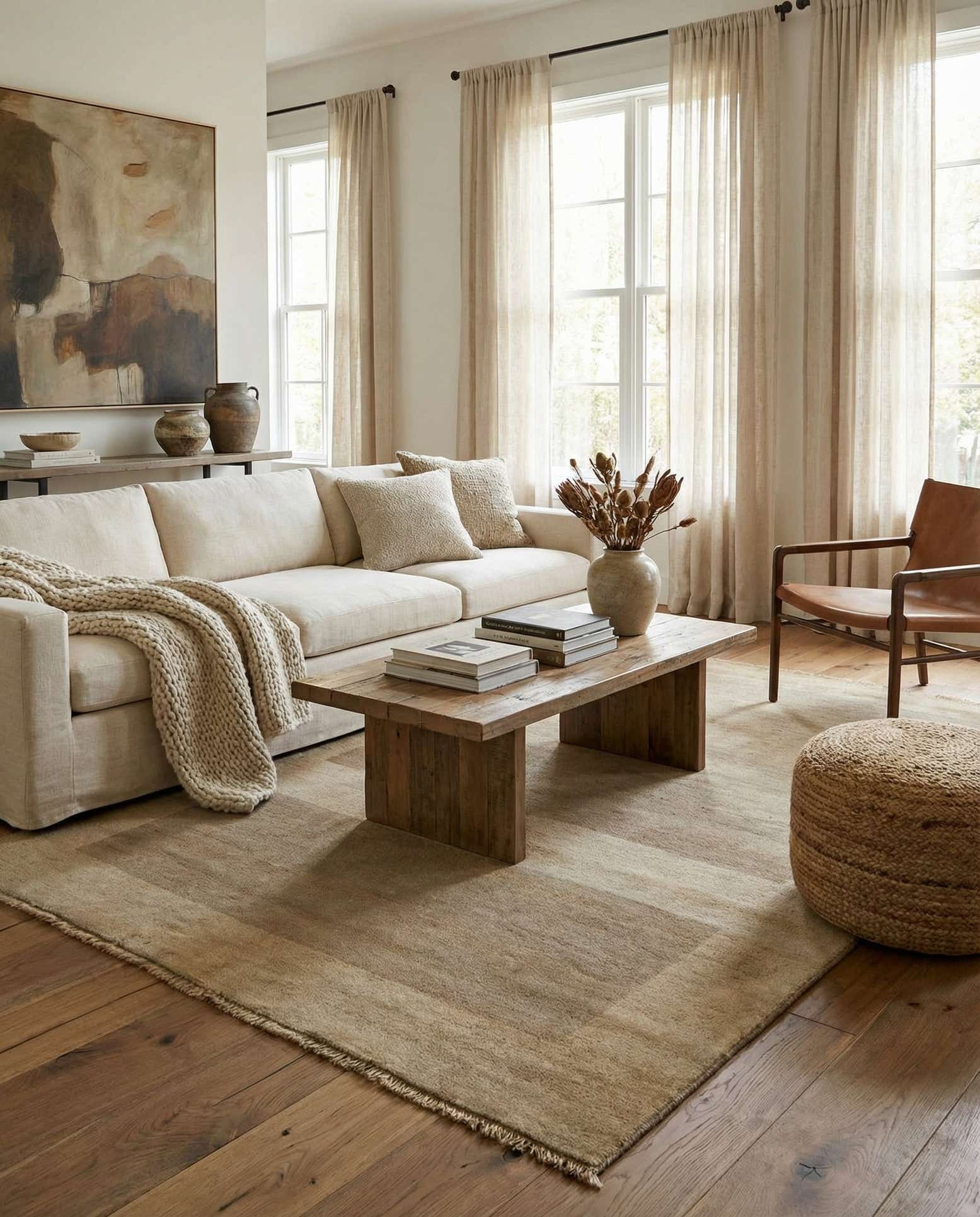 5' x 8' 1 Hand Knotted Modern Ziegler Wool Rug