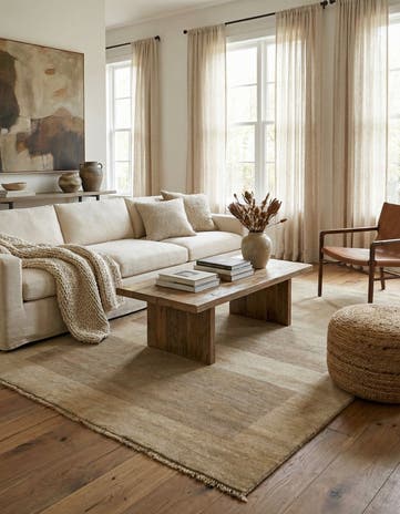5' x 8' 1 Hand Knotted Modern Ziegler Wool Rug