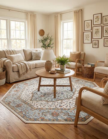 Ivory Nyla Octagon Rug