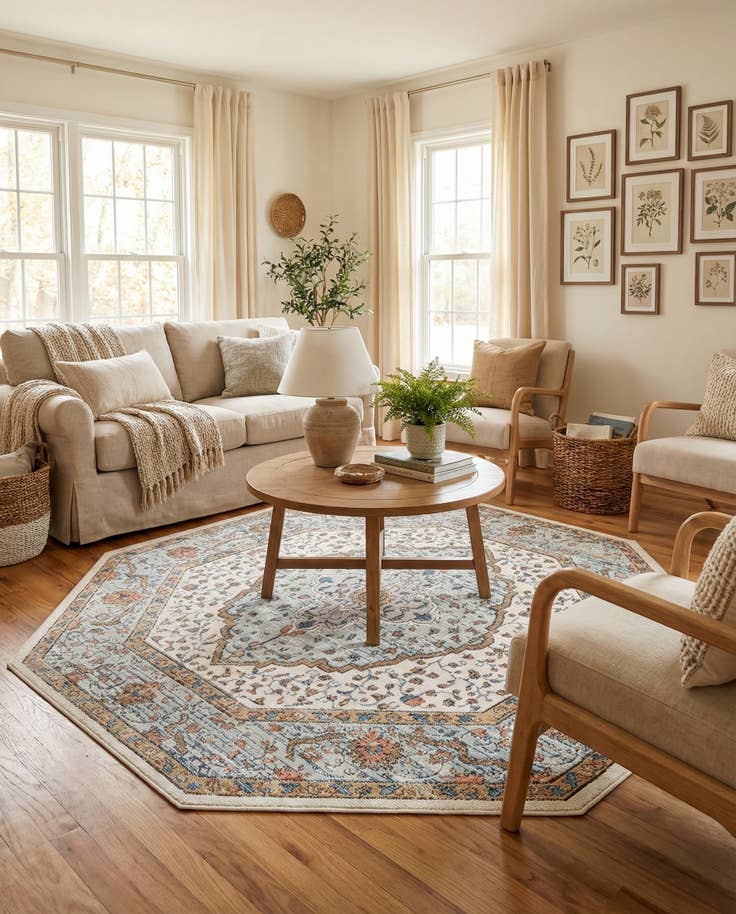 Detail image of 7' x 7' Nyla Octagon Rug