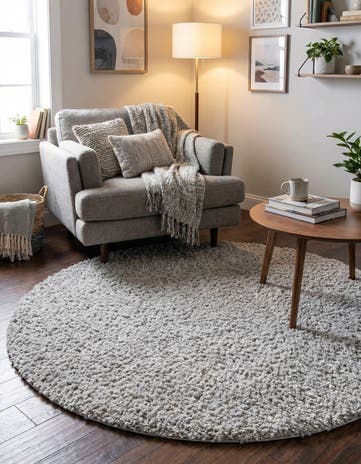 6' 7 x 6' 7 Zermatt Shag Round Rug