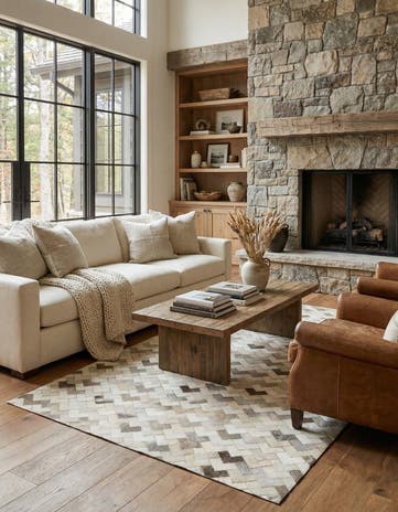 5' 2 x 7' 11 Cowhide - Patchwork Rug
