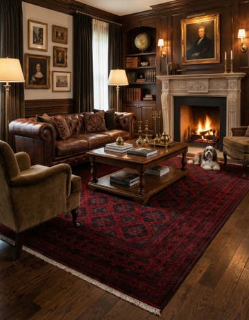 6' 8 x 9' 6 Hand Knotted Khal Mohammadi Wool Rug