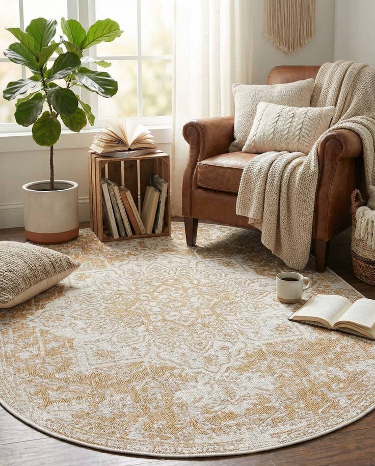 Detail image of 5' 3 x 8' Easy-Clean Jill Zarin Dubai Indoor / Outdoor Oval Rug