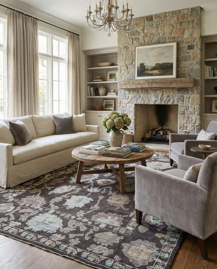 10' 1 x 14' 6 Hand Knotted Oushak Wool Rug