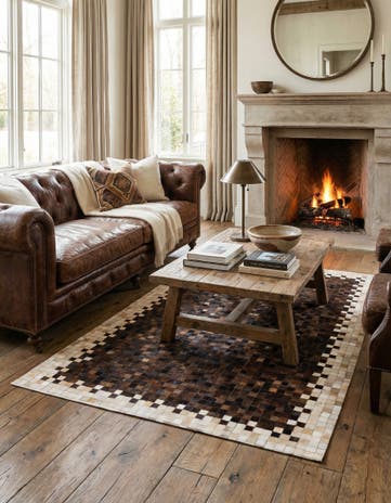 5' 2 x 7' 11 Cowhide Stocks Rug