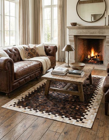5' 2 x 7' 11 Cowhide Stocks Rug