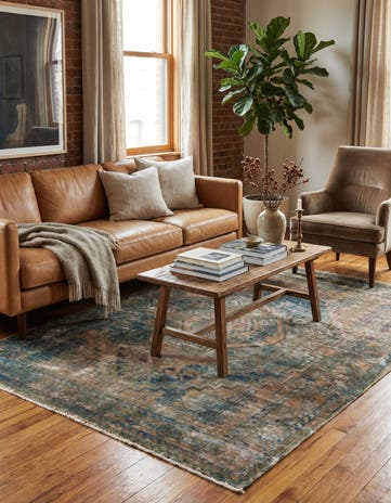 5' 1 x 6' 6 Hand Knotted Ultra Vintage Persian Wool Rug
