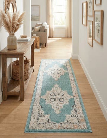 Aqua Parker Runner Rug