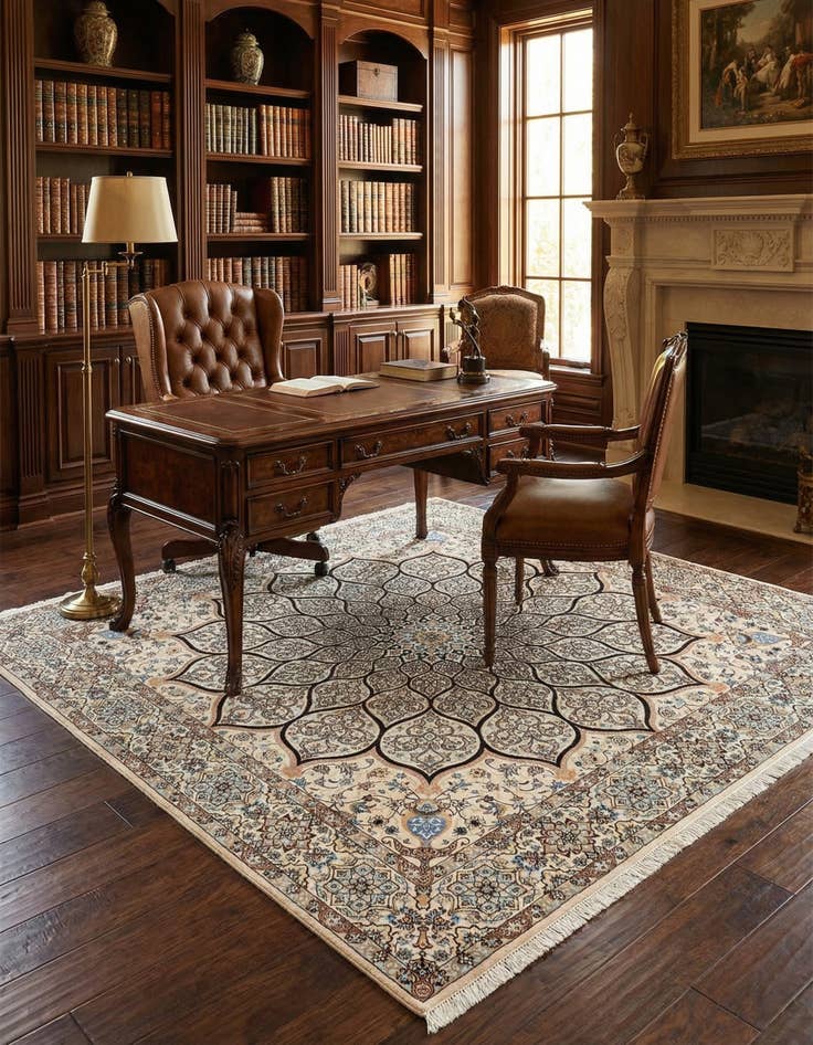 Detail image of  6' 9 x 6' 9 Nain Square Rug