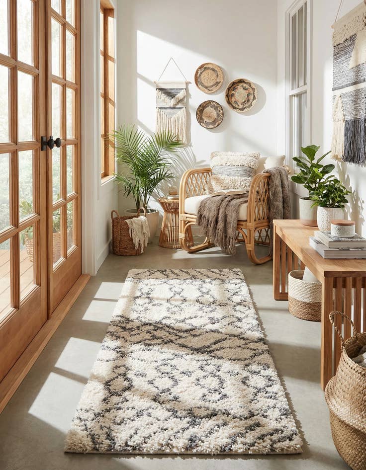 Detail image of 2' x 5' Marrakesh Shag Runner Rug