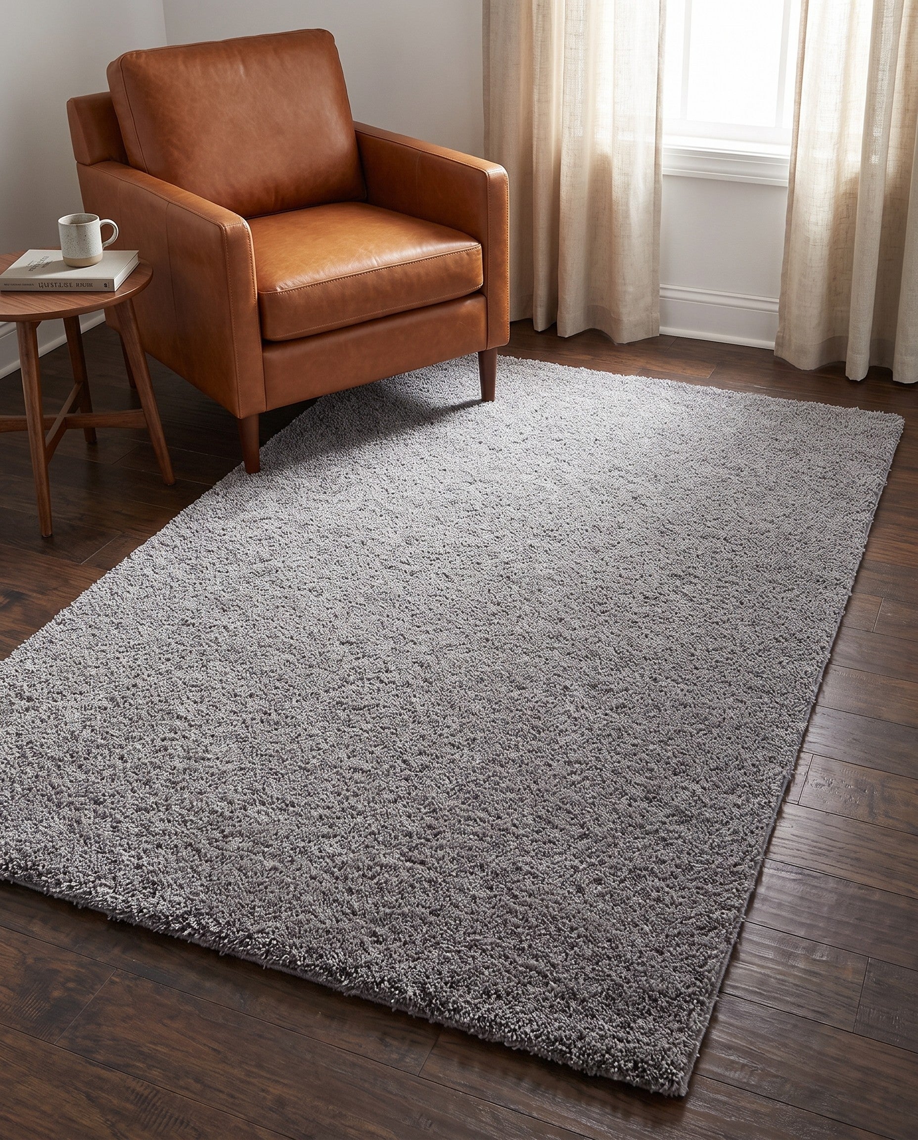 4' x 6' Solid Shag Rug
