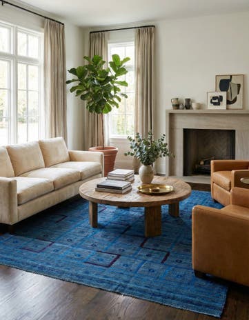 7' 11 x 9' 8 Hand Knotted Darya Wool Rug