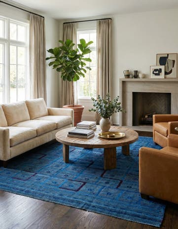 7' 11 x 9' 8 Hand Knotted Darya Wool Rug