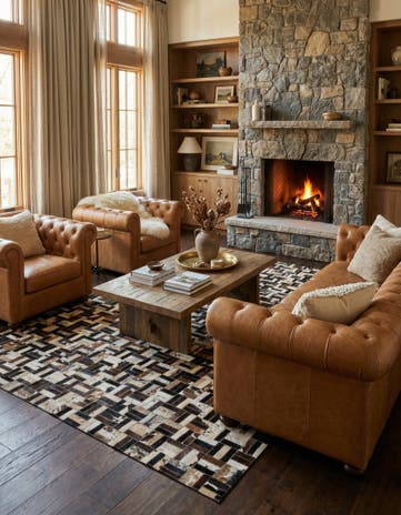 5' x 7' 11 Cowhide - Patchwork Rug