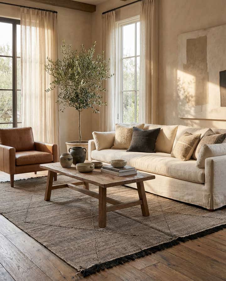 7' x 10' Hand Knotted Moroccan Wool Rug