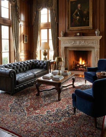 9' 10 x 14' 3 Hand Knotted Kashan Persian Wool Rug