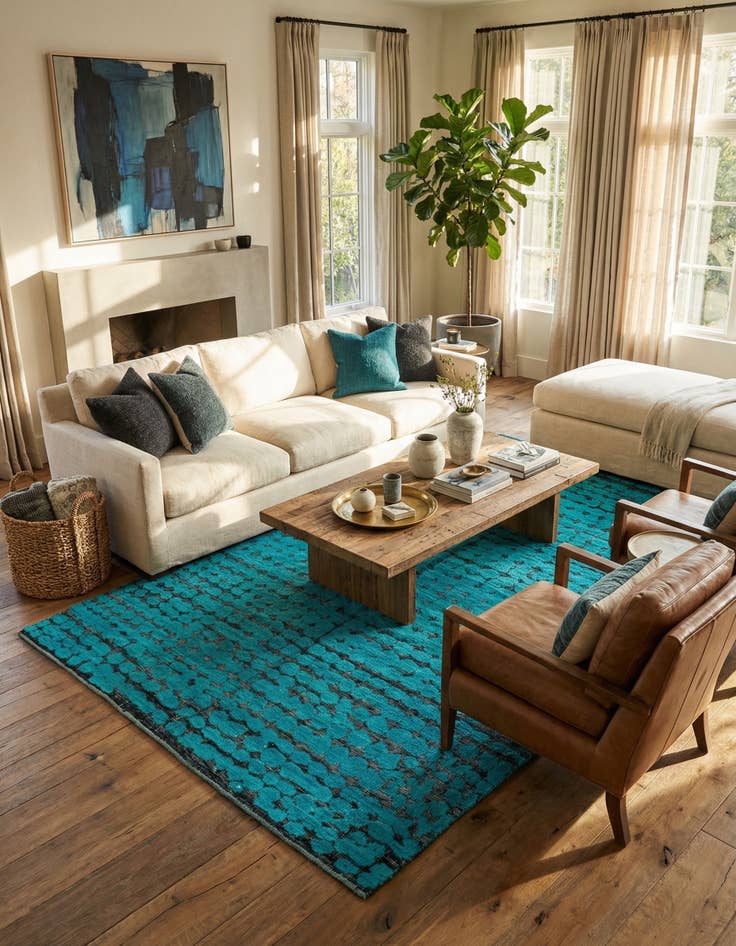 Detail image of 5' 5 x 8' 3  Hand Knotted Darya Wool Rug