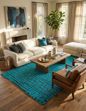 5' 5 x 8' 3 Hand Knotted Darya Wool Rug