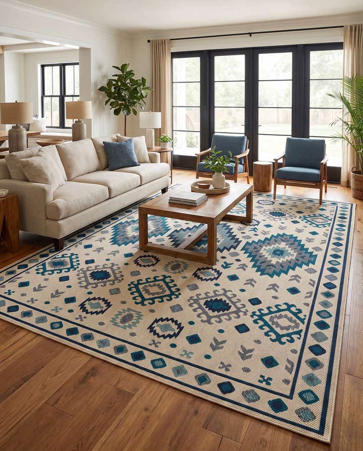 9' x 12' Easy-Clean Baja Indoor / Outdoor Rug