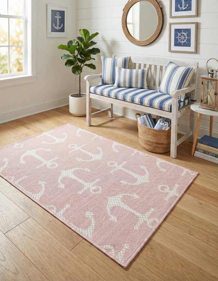Detail image of 2' x 3'  Washable Coastal Indoor / Outdoor Rug