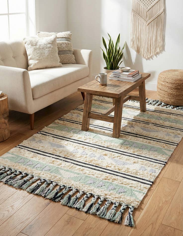 Detail image of 3' 3 x 5' 1  Hand Woven Arizona Wool Rug