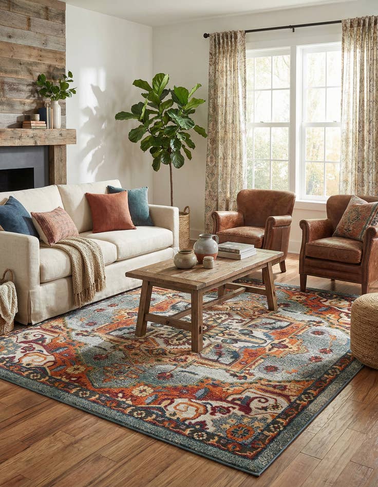 Detail image of  8' x 8' Isabella Square Rug