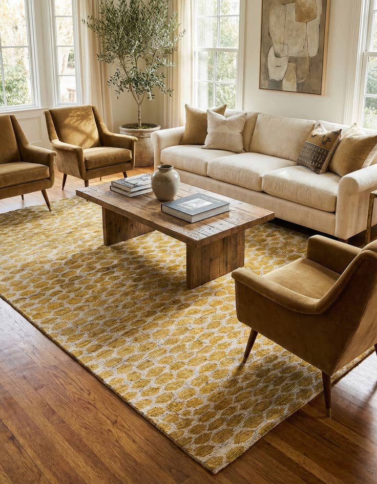 Detail image of 6' x 8' 11  Hand Knotted Darya Wool Rug