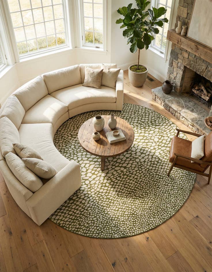 Detail image of 13' x 13'  Washable Jill Zarin Cape Town Indoor / Outdoor Round Rug
