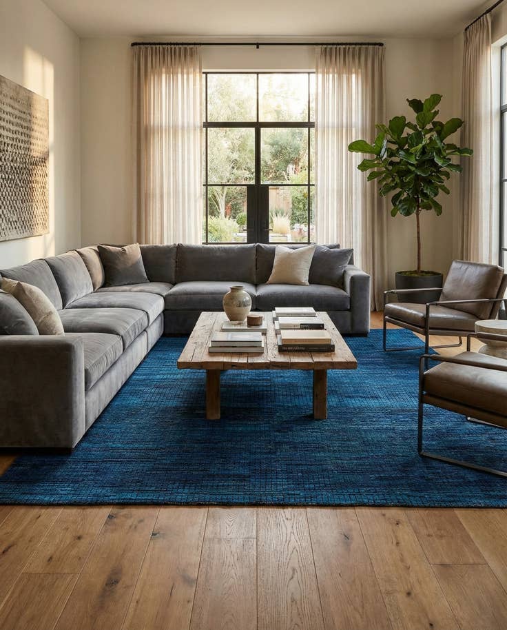 Detail image of 7' 9 x 10' 5 Hand Knotted Darya Wool Rug