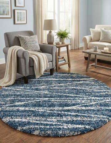 7' x 7' Serenity Shag Round Rug
