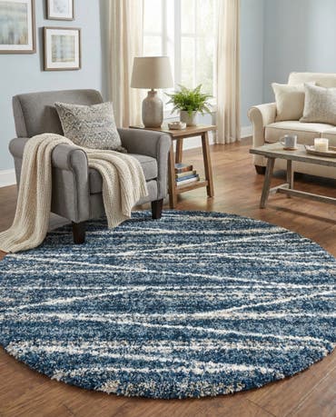  7' x 7' Serenity Shag Round Rug